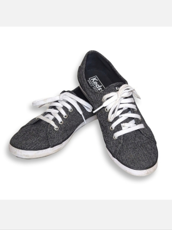 Keds Shoes - Keds Coursa Heathered Black Shoes Lace Up Casual Fabric Sneakers Womens Size 8